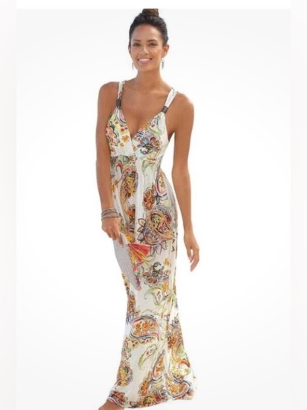 Lascana for Venus Resort Paisley Floral Print Maxi Dress